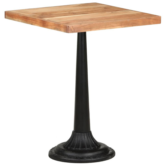 Table de bistro 60x60x76 cm bois d'acacia massif