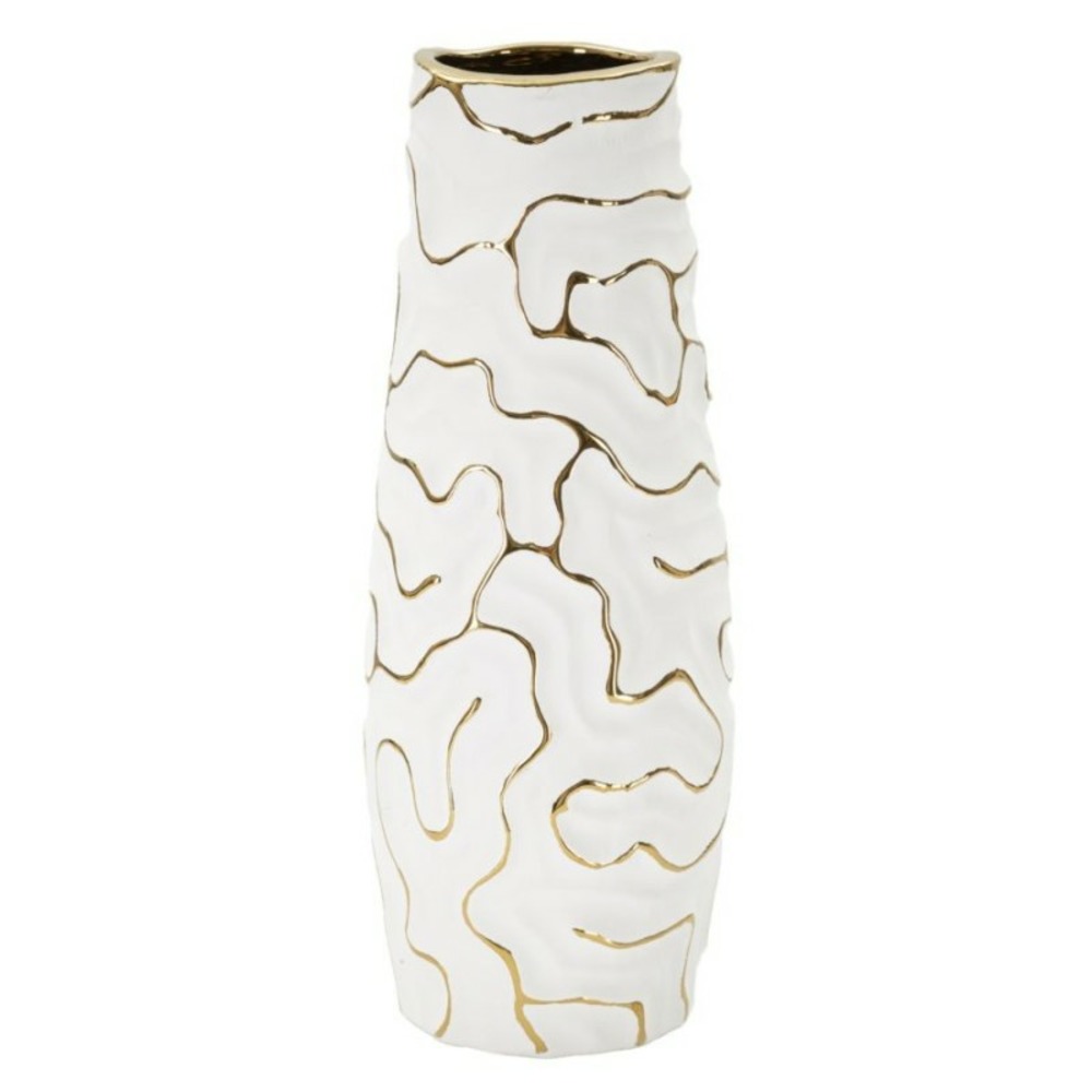 Vase en céramique blanche 12x29.5 cm