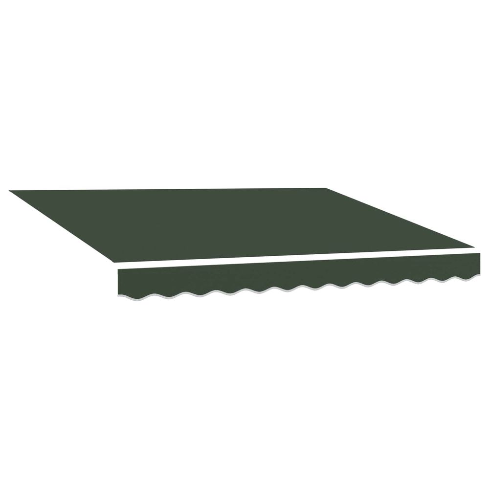 Toile de rechange pour store banne 5x3 m vert foncé polyester