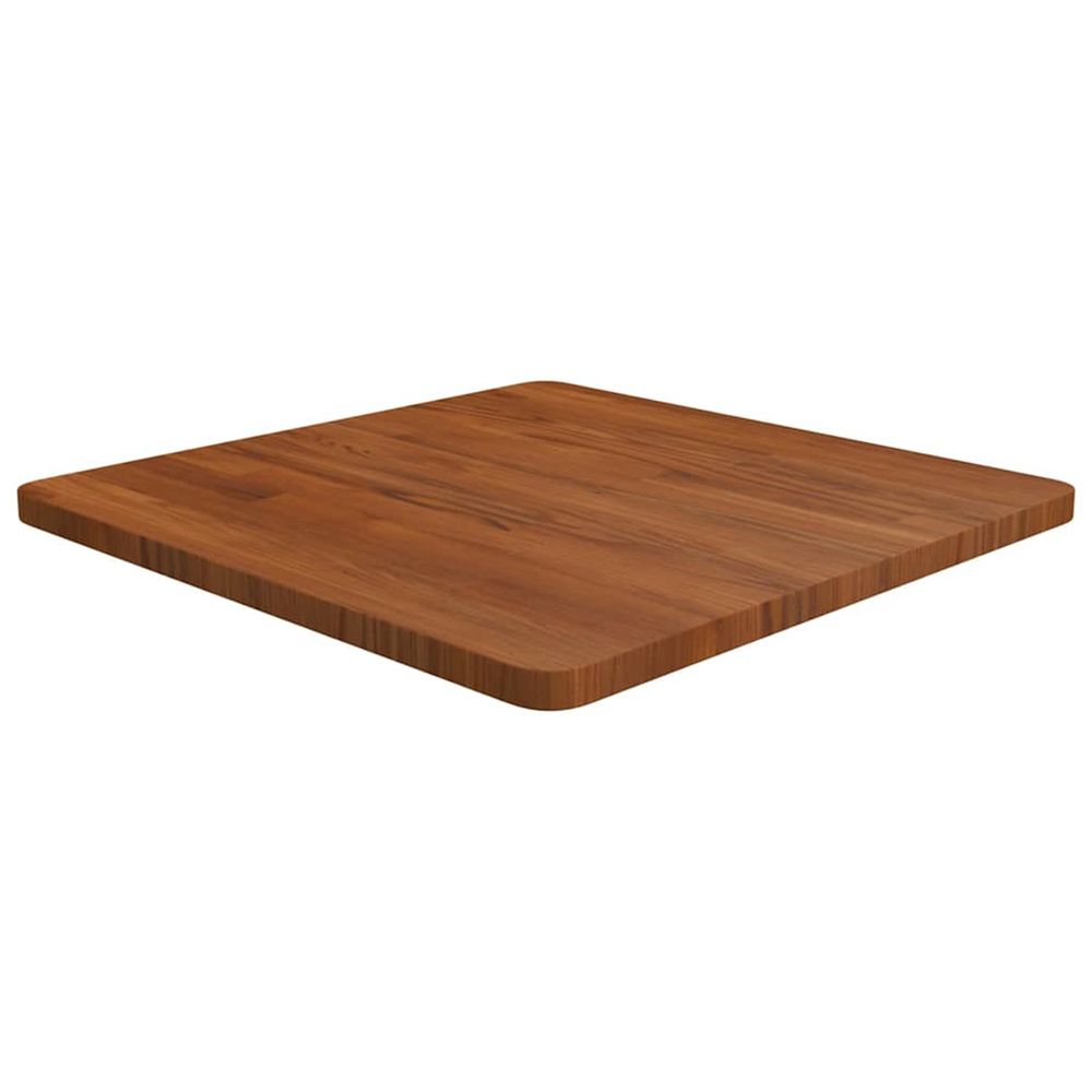 Dessus de table carré marron foncé60x60x2,5cm bois chêne traité