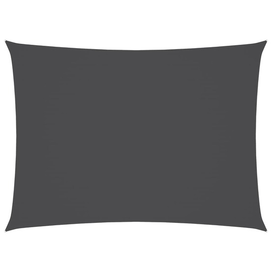 Voile de parasol tissu oxford rectangulaire 2,5x4 m anthracite