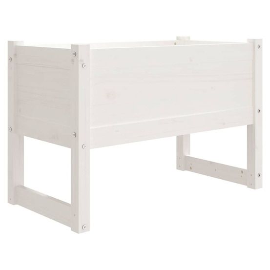 Jardinière d'extérieur blanc 78x40x52 cm bois massif de pin
