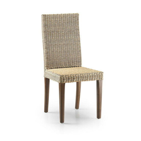 Chaise rotin bois-rotin marron - décoration d'autrefois