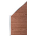 Panneau de clôture wpc 95x(105-180) cm marron