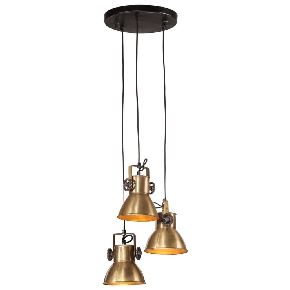 Lampe suspendue 25 w laiton antique 30x30x100 cm e27