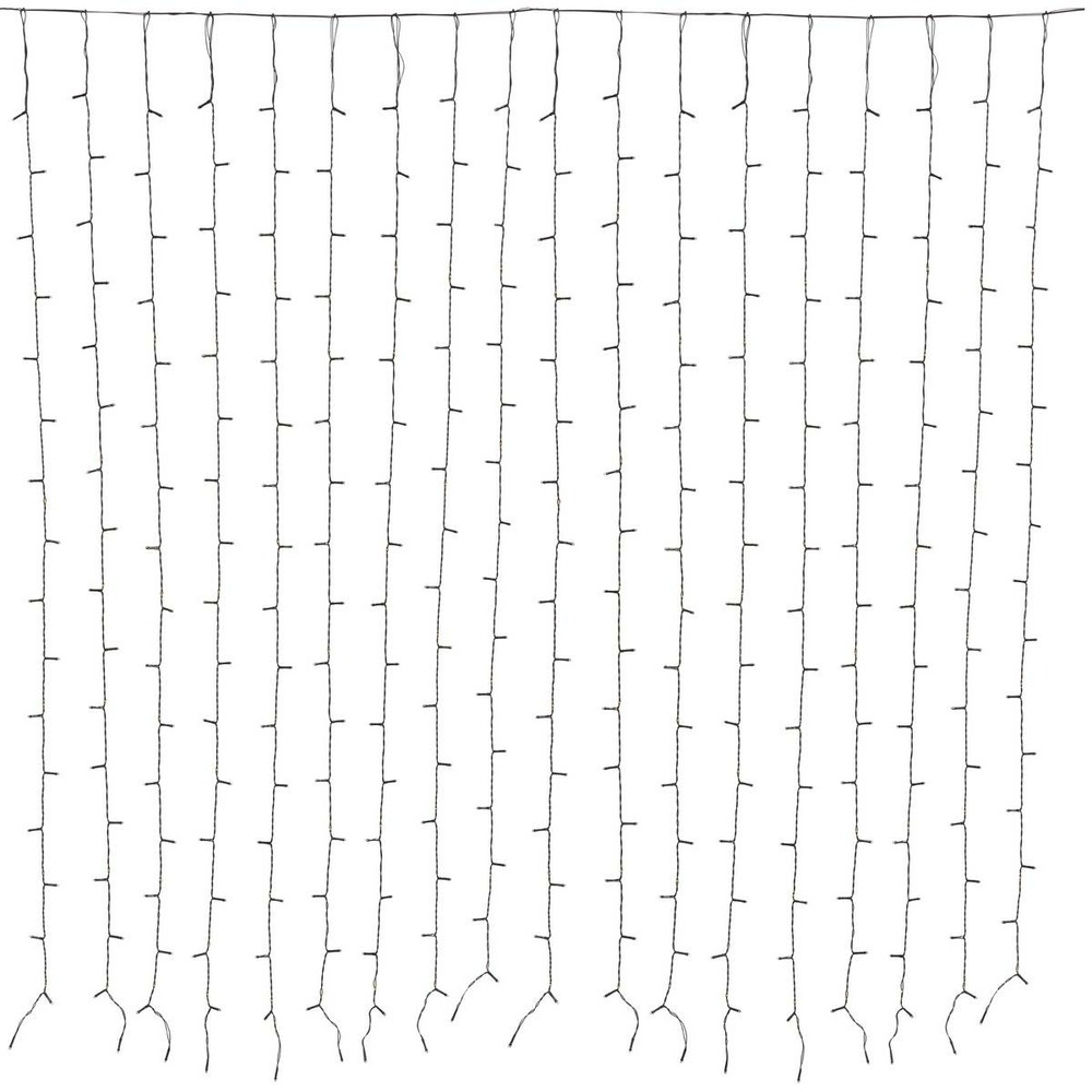 Rideau de façade lumineux extérieur solaire 425 led blanc froid l. 250cm