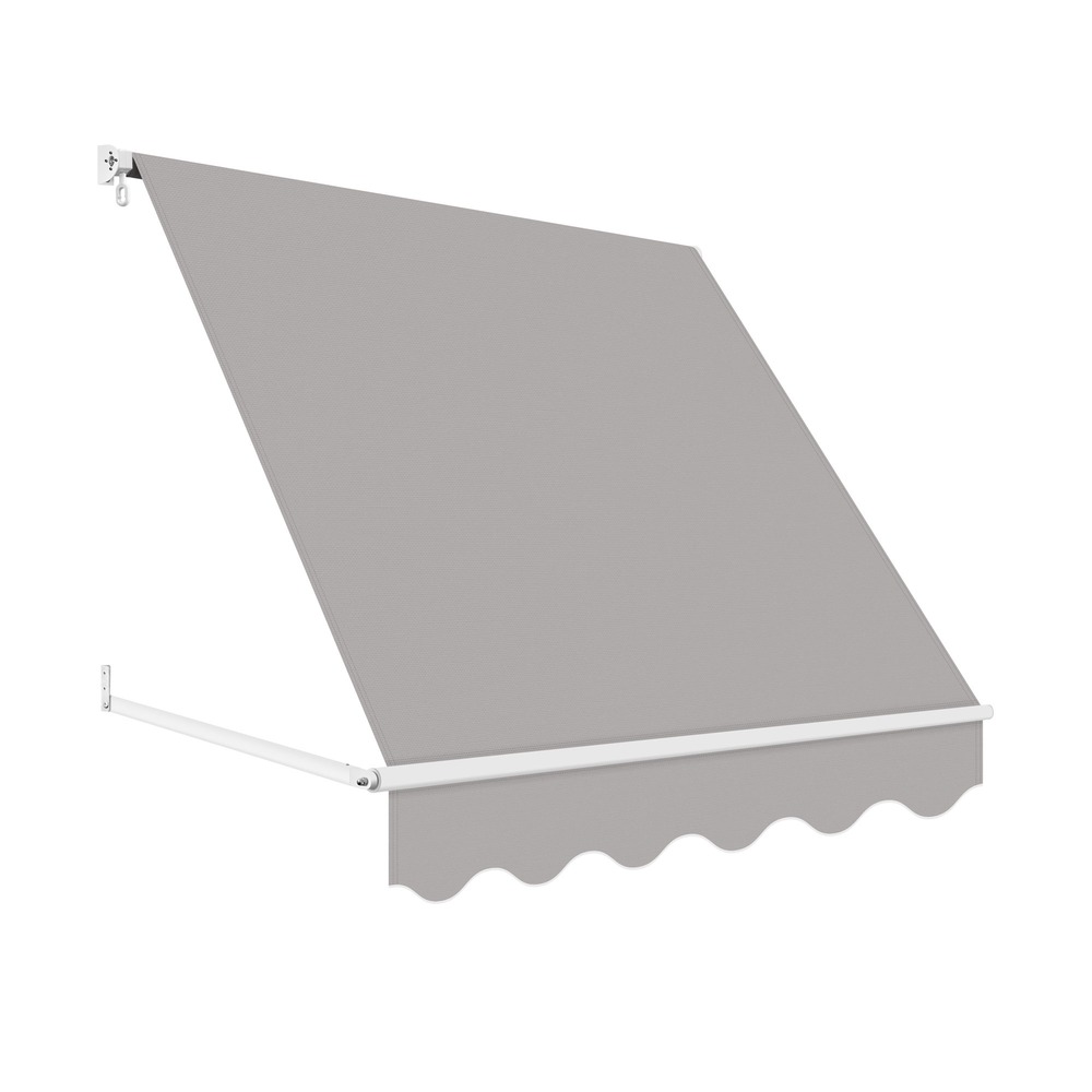 Store extérieur fenêtre enroulable 120 x 120 cm gris – toile protection solaire uv polyester 200 gr/m2