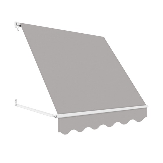 Store extérieur fenêtre enroulable 120 x 120 cm gris – toile protection solaire uv polyester 200 gr/m2