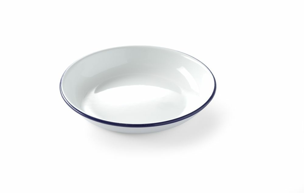 Assiette creuse liseret bleu - hendi