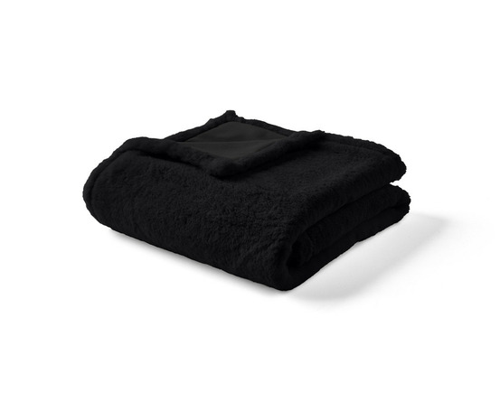 Venus - plaid - 100x140 cm - en fausse fourrure et velours