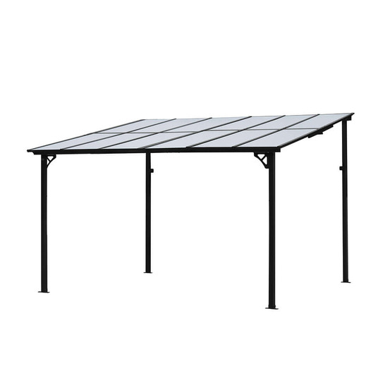 Home deluxe abri de terrasse en aluminium eco anthracite - 300 x 360 cm, anthracite | abri en aluminium résistant aux intempéries