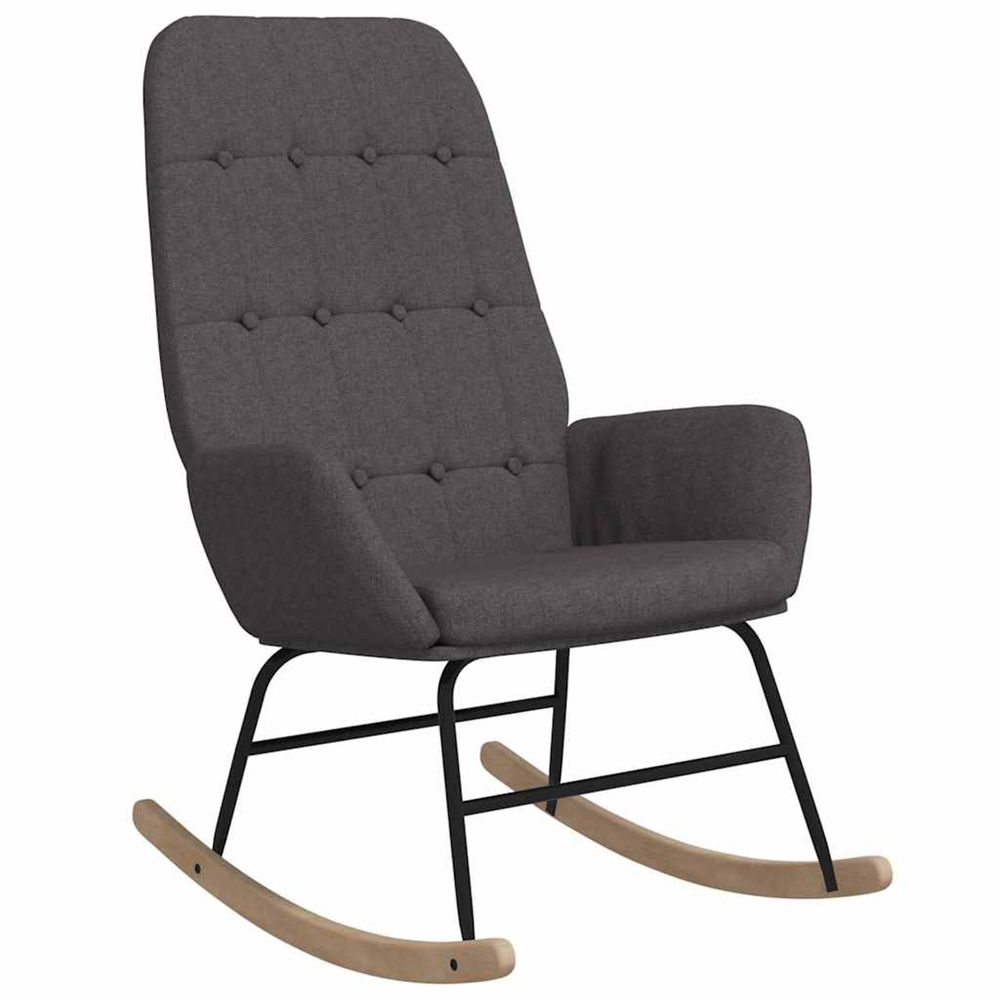 Chaise à bascule gris foncé tissu