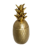Boîte décorative forme ananas en résine or h 24 cm