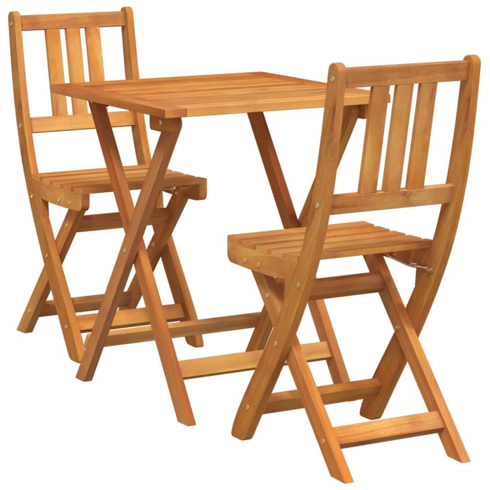 Ensemble bistrot 3 pcs huile naturelle bois d'acacia massif
