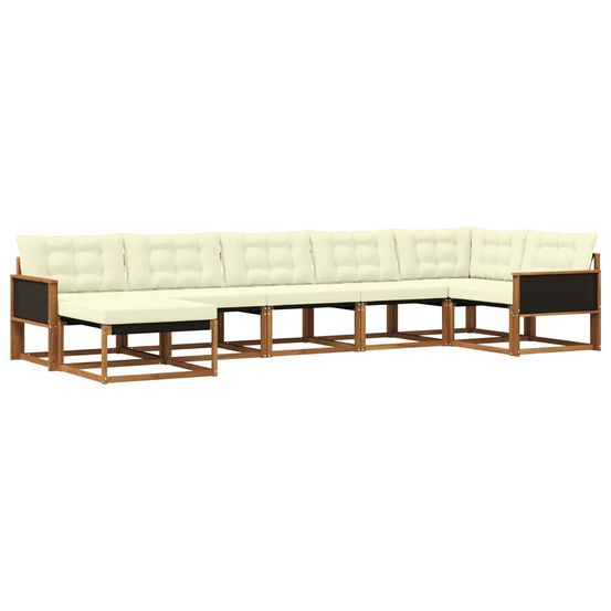 Ensemble de canapés d'extérieur 7 pc naturel et crème