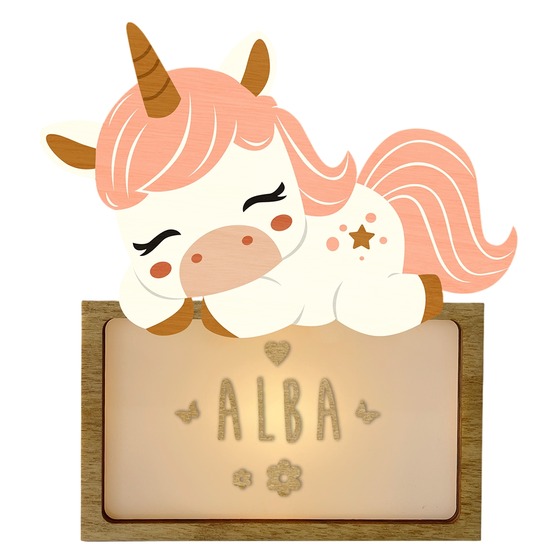 Lampe à poser personnalisable - licorne