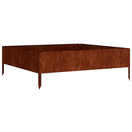Lit surélevé de jardin 100x100x33,5 cm acier corten