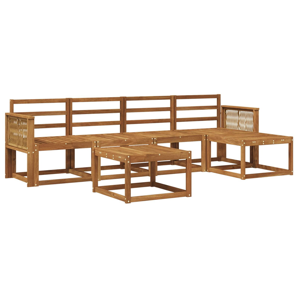 Ensemble de canapés d'extérieur 6 pcs naturel