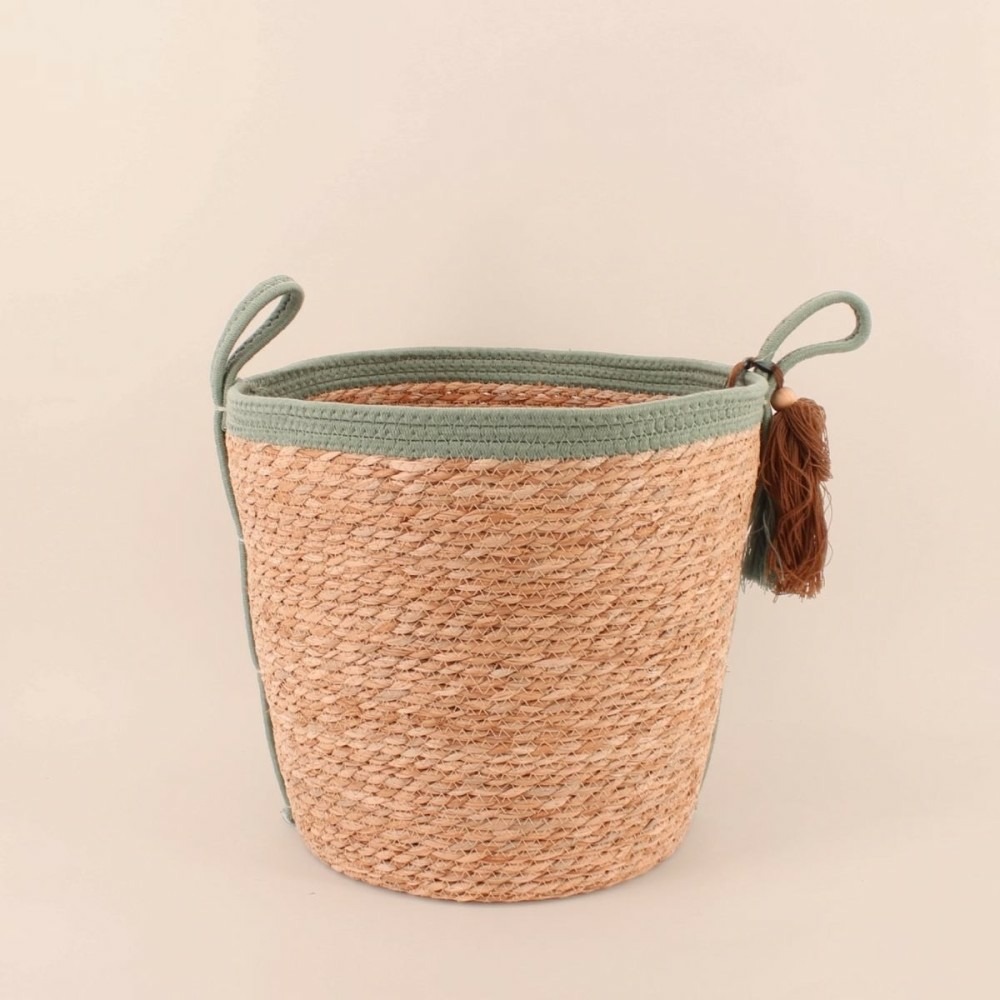 Panier en jonc de mer 37x40cm, oria