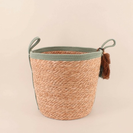 Panier en jonc de mer 37x40cm, oria