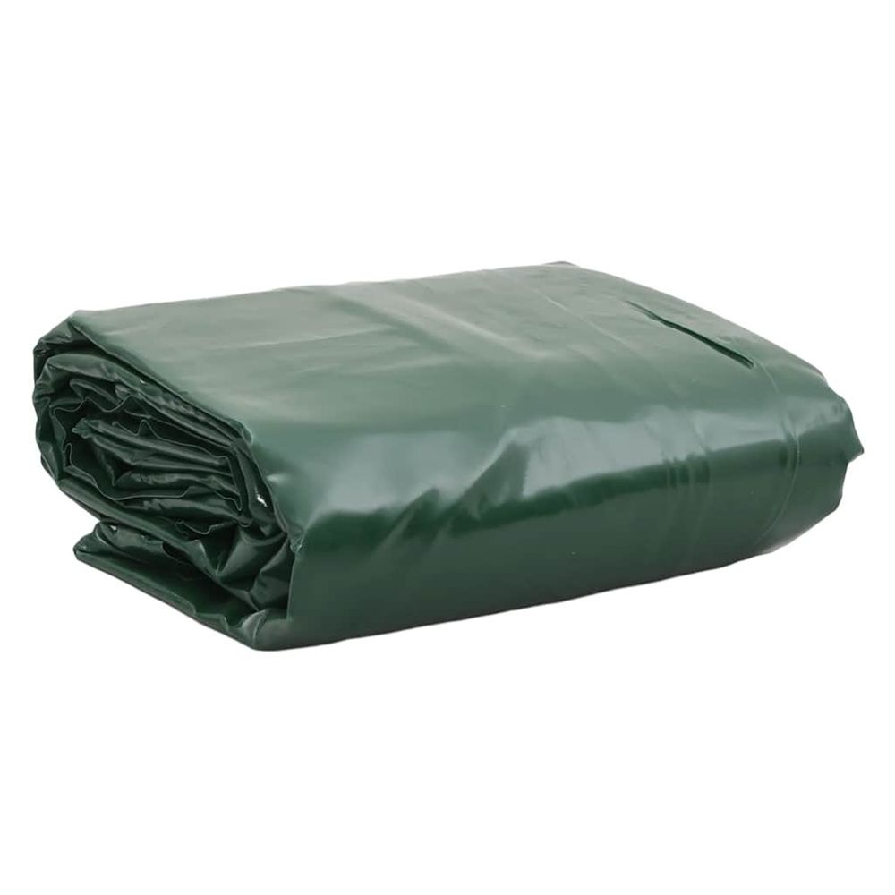 Bâche 650g / m² vert 3 x 4 m toile avec revêtement en pvc