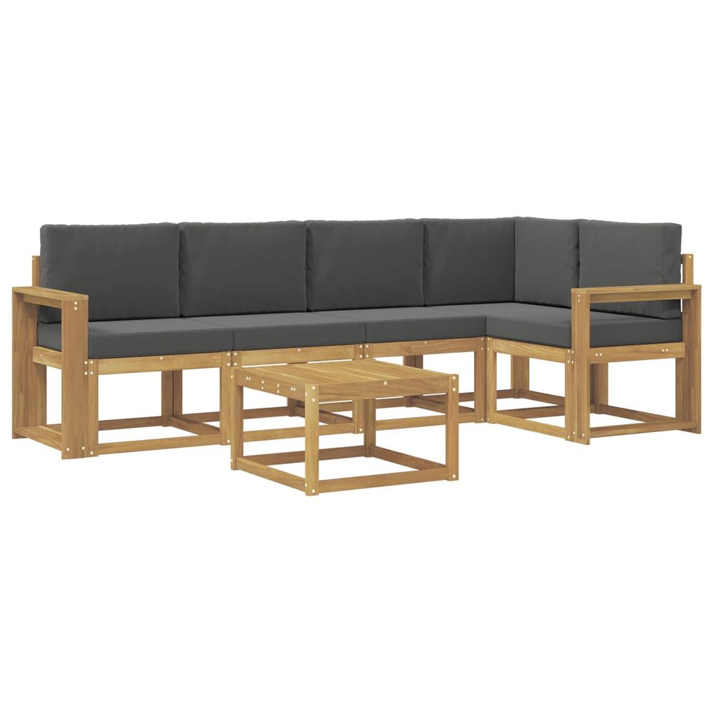 Ensemble de canapés d'extérieur 6 pc blanc et anthracite
