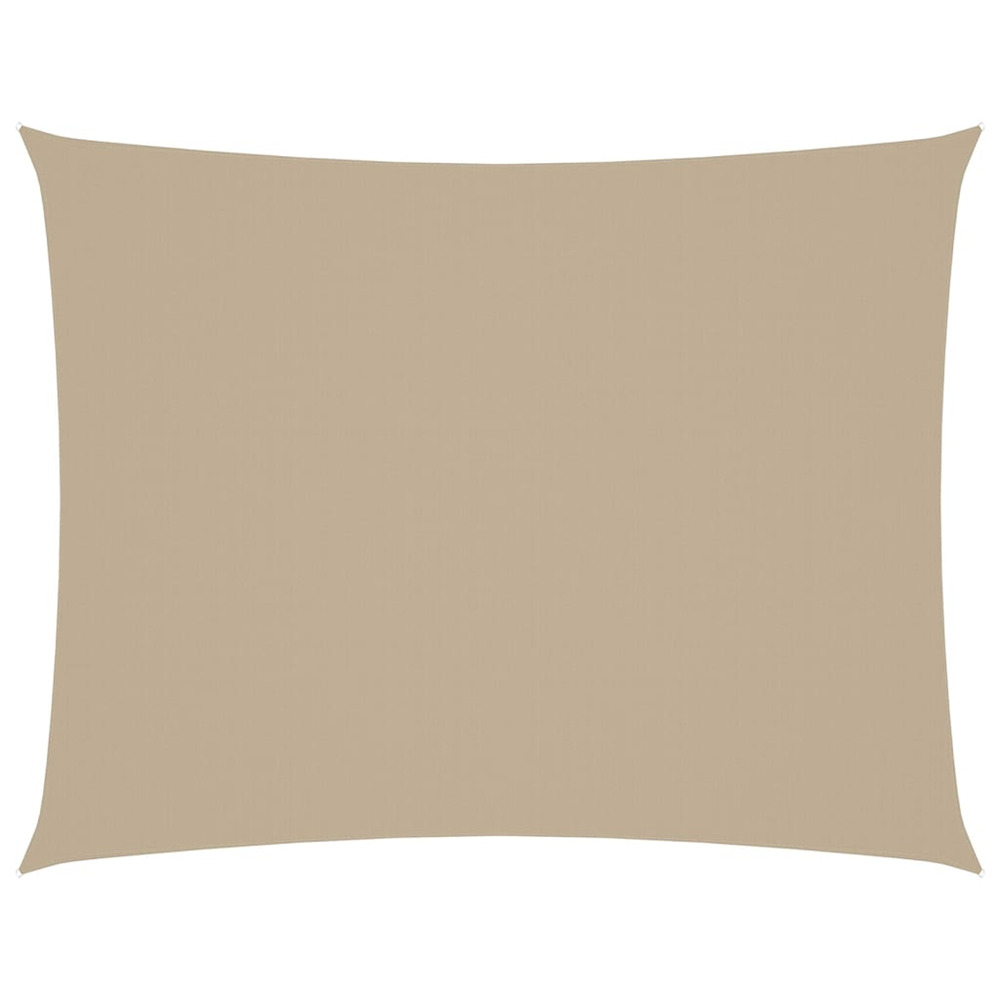 Voile de parasol tissu oxford rectangulaire 5x6 m beige