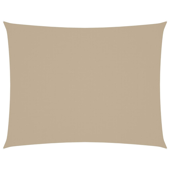Voile de parasol tissu oxford rectangulaire 5x6 m beige
