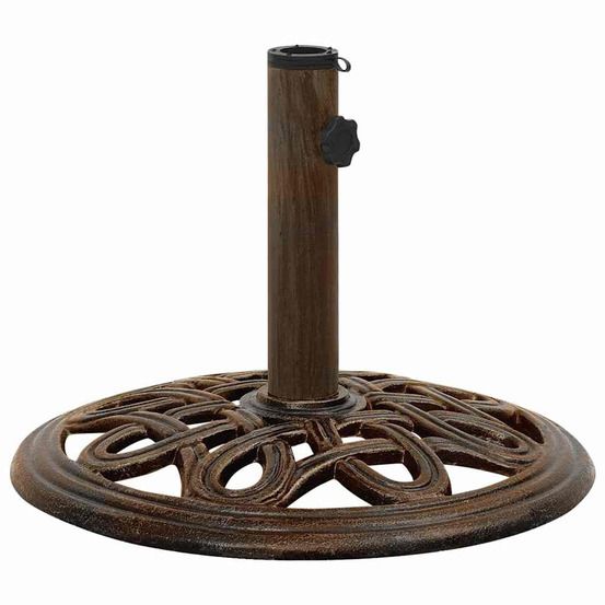 Socle de parasol bronze 40x40x32 cm fonte
