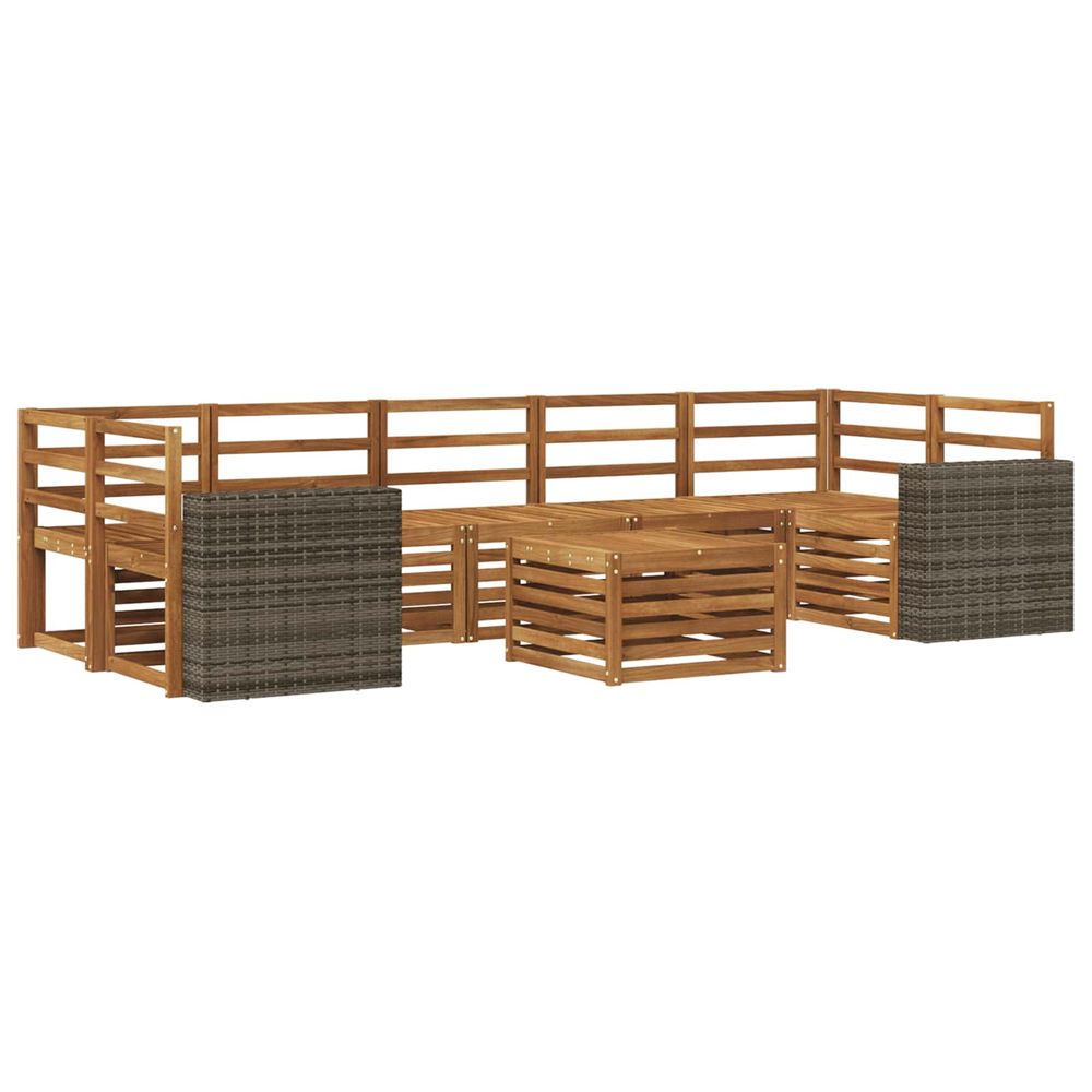 Ensemble de canapés d'extérieur 8 pc naturel