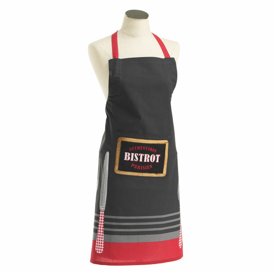 Tablier avec poche bistrot parisien