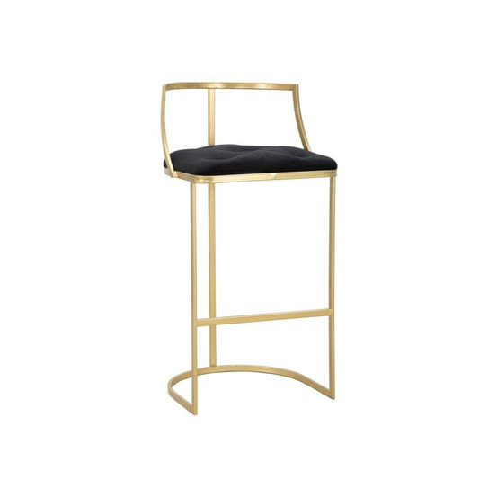 Tabouret de bar en métal assise capitonnée istanbul 45 x 90 cm