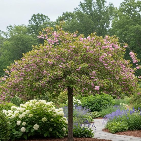 Cerisier du japon accolade, cerisier à fleurs pot de 20l - 1/2 tige 6/8