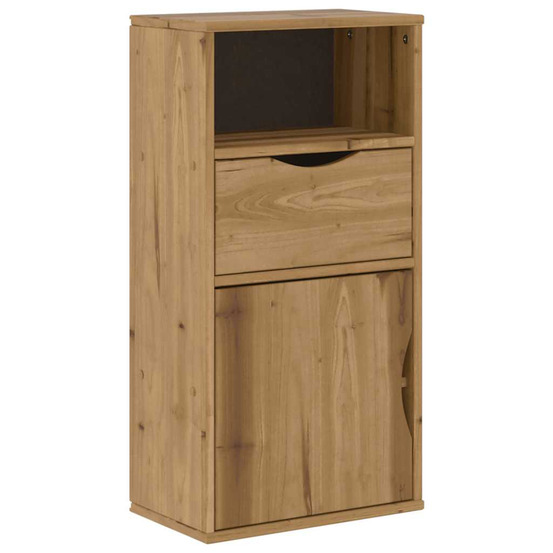 Armoire latérale avec tiroir odda 40x24x79 cm bois massif pin
