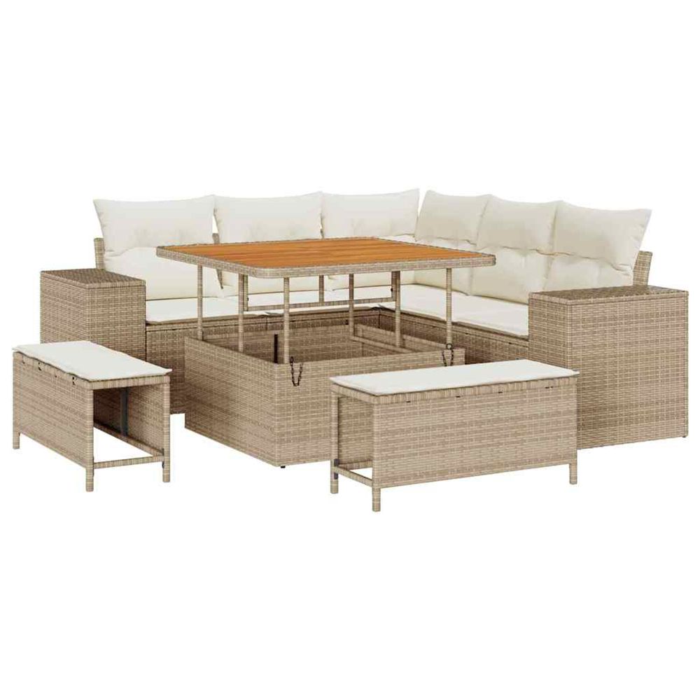 Ensemble de canapé de jardin 8 pc 7-nombre de places