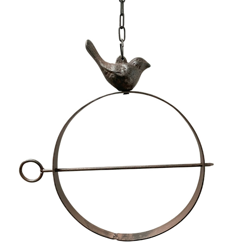 ° support en métal et en fonte marron 18 x 39.5 cm