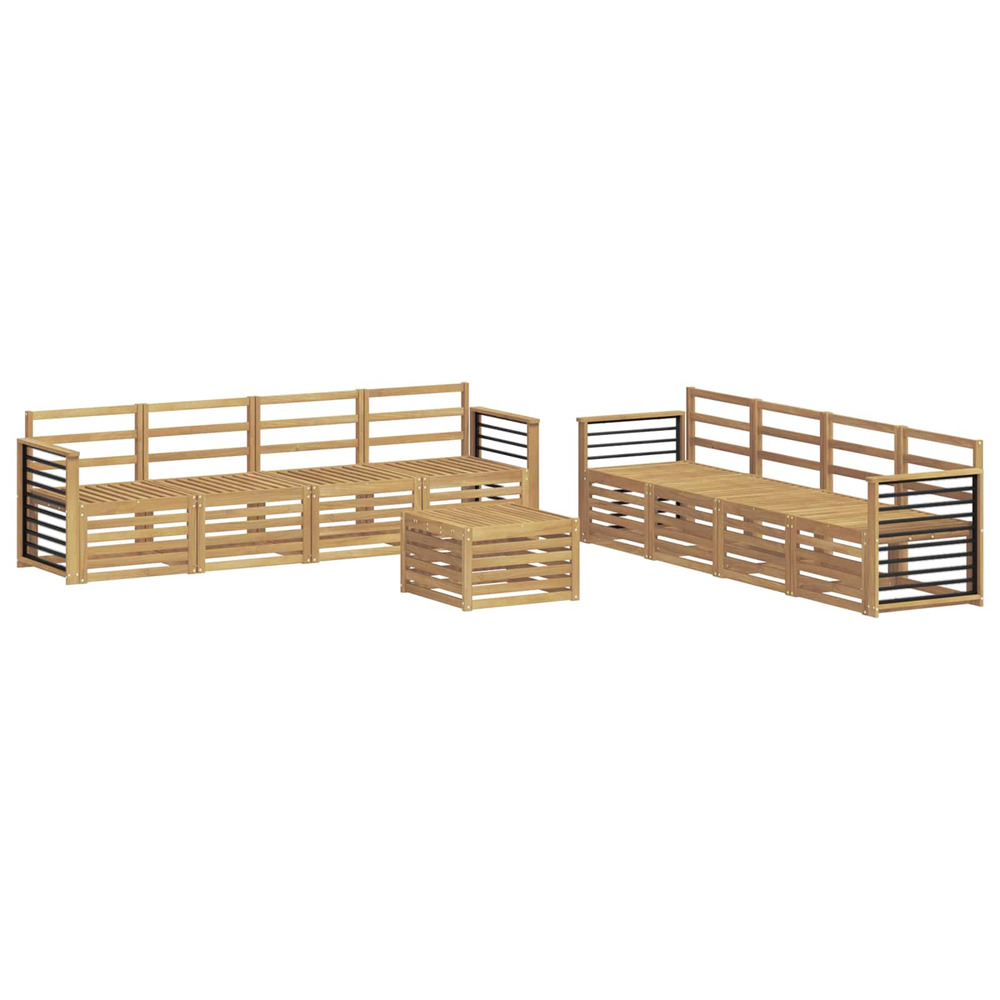 Ensembles de canapés 9 pcs blanc polyester