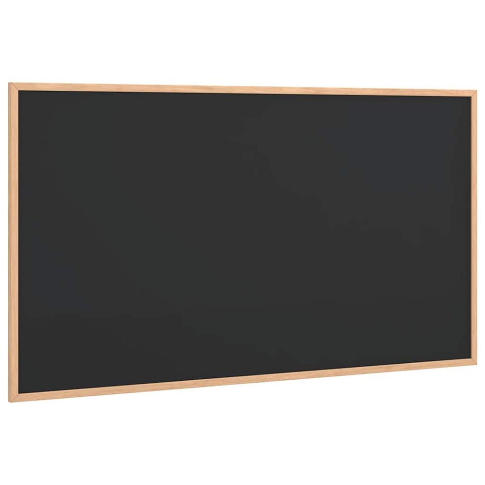 Tableau noir avec cadre en bois de pin massif noir 100 x 55 cm