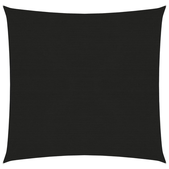 Voile d'ombrage 160 g/m² noir 6 x 6 m pehd