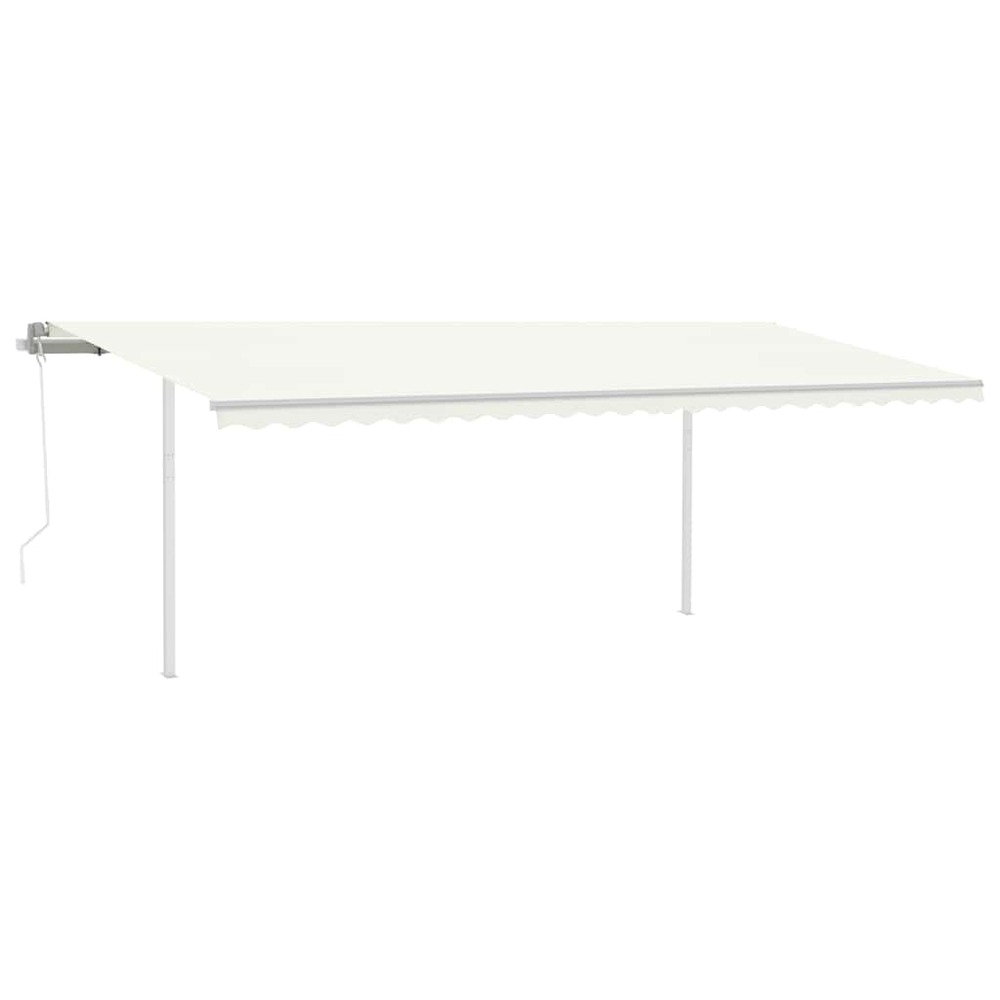 Auvent automatique capteur de vent/led 6x3 m crème