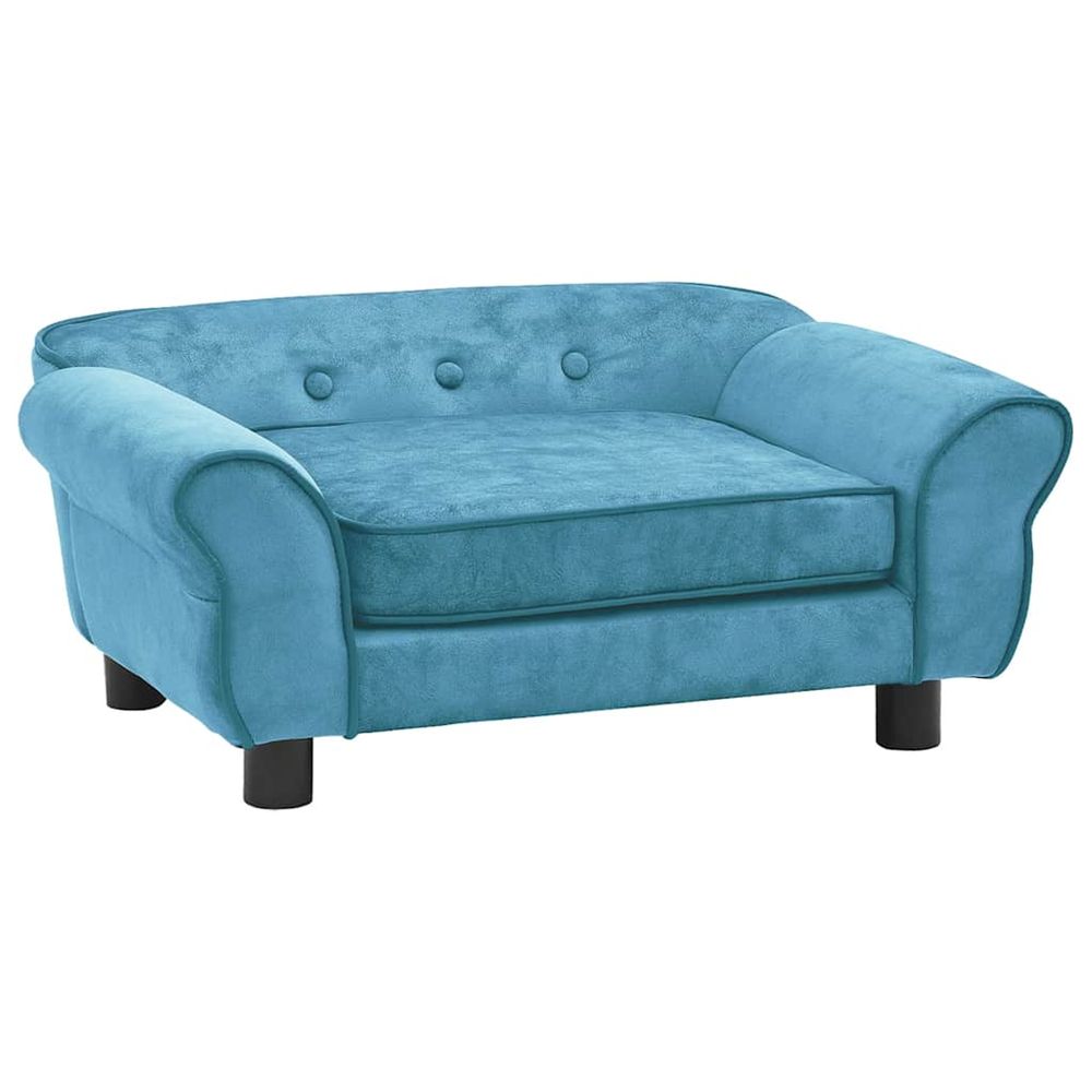 Canapé pour chien turquoise 72x45x30 cm peluche