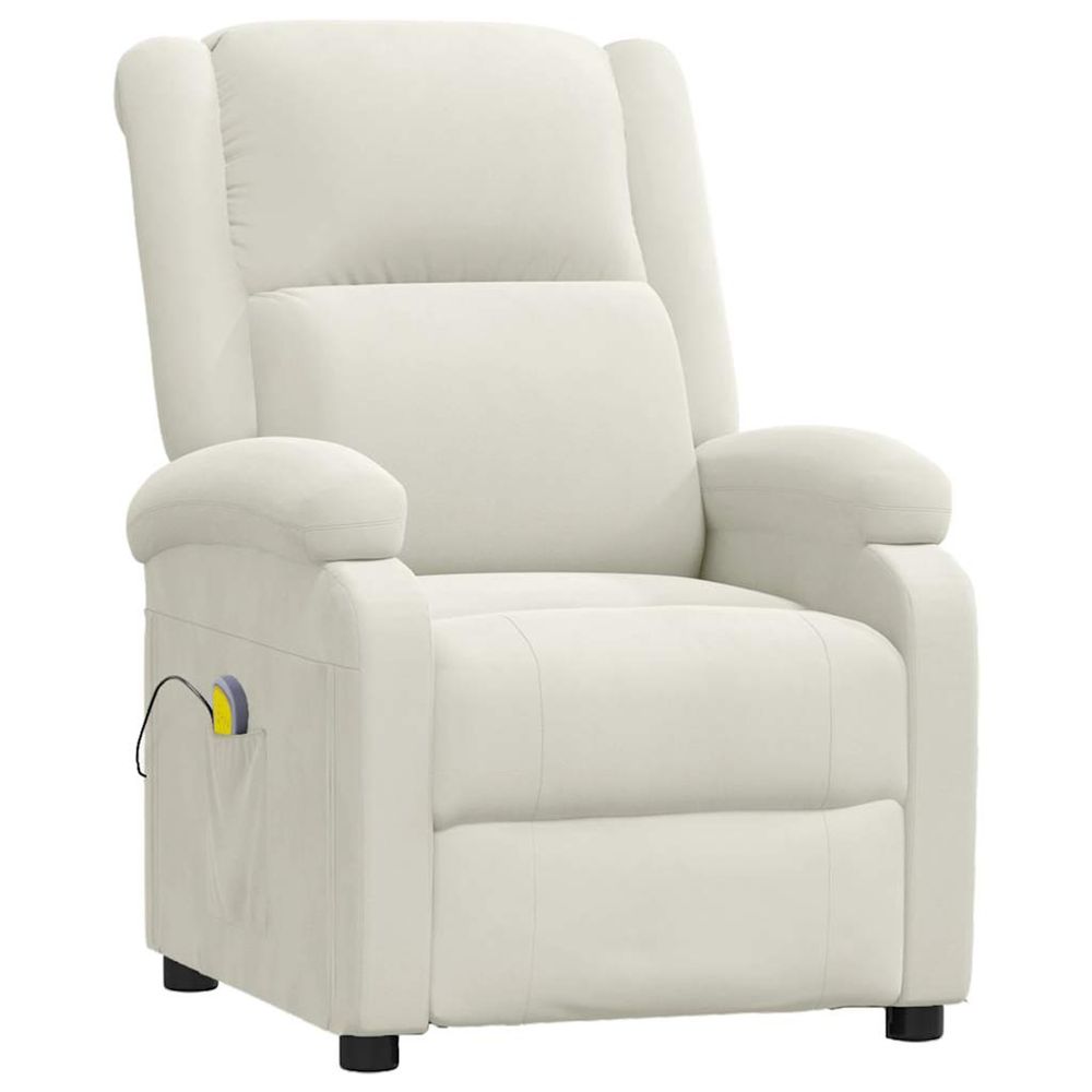 Fauteuil de massage crème velours