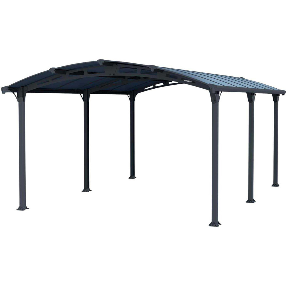 Carport en aluminium et polycarbonate arcadia 5. 07 x 3. 59 m