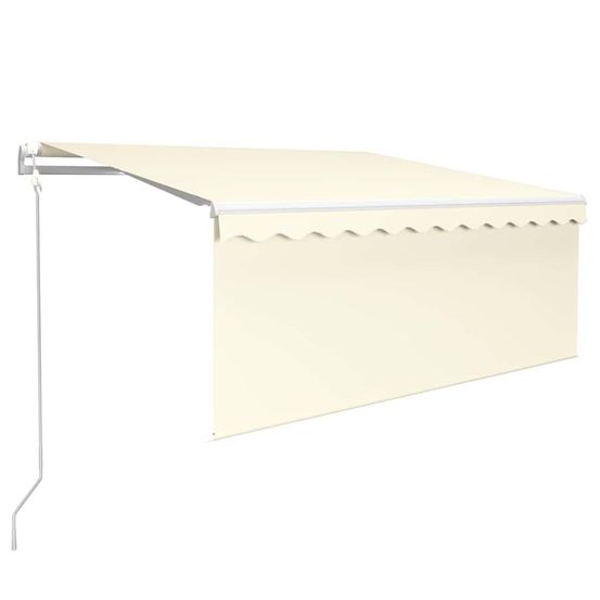 Auvent automatique store capteur de vent et led 3x2,5 m crème