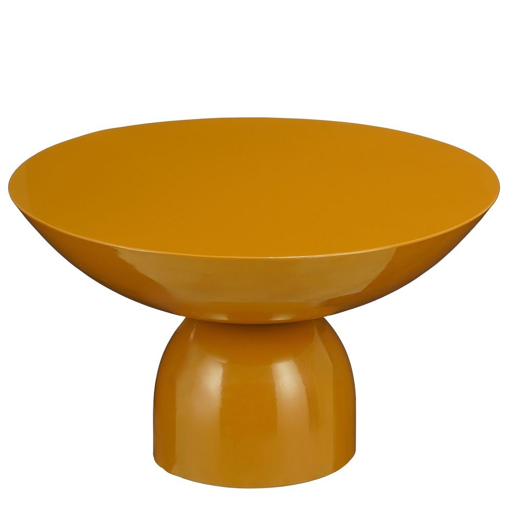 Mica decorations table basse celise - table de nuit ronde en fer avec grand plateau - table d'appoint design rétro pour salon ou