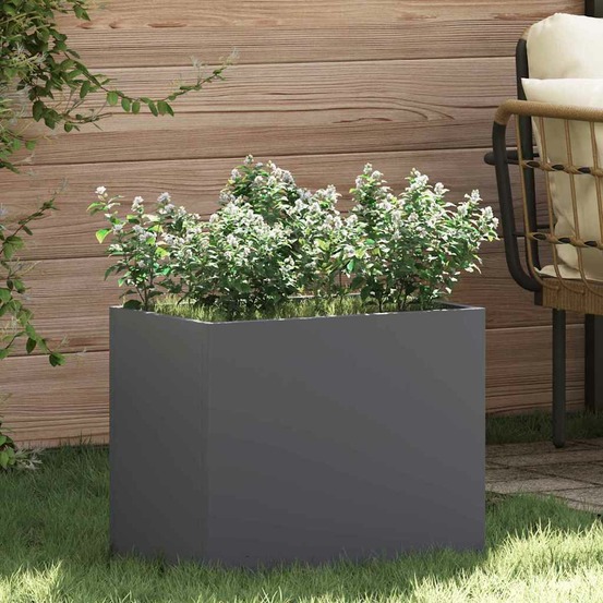 Cache-pot de jardin anthracite 50 x 32 x 40 cm