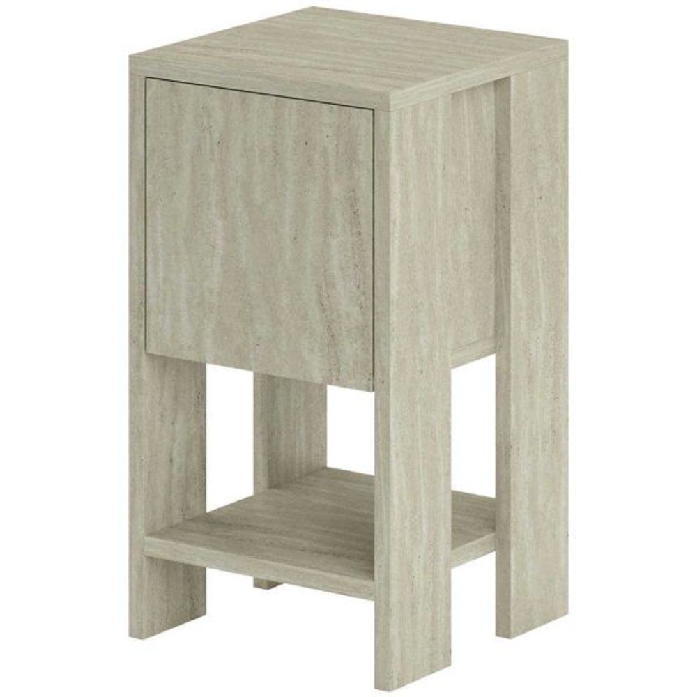 Table de chevet avec rangements ema travertine