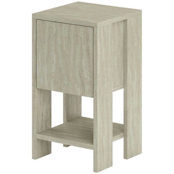 Table de chevet avec rangements ema travertine