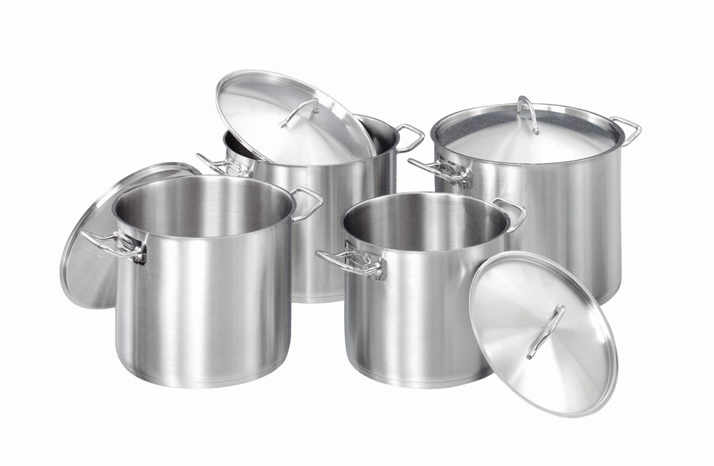 Set 4 marmites inox avec couvercles - induction - bartscher