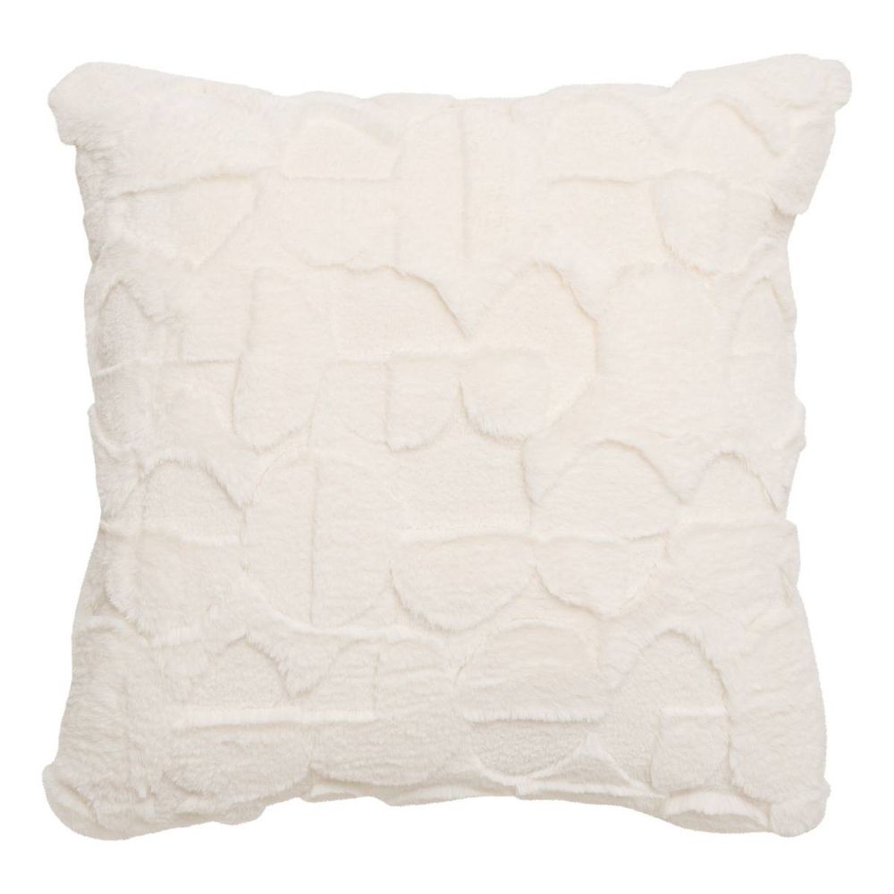 Coussin nalia carré 45x45cm blanc